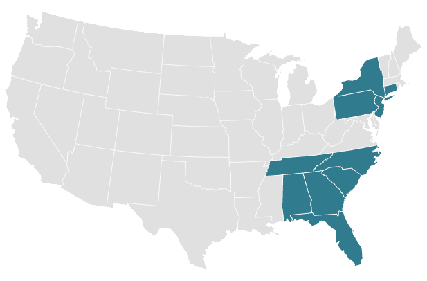 Eazy Grease Service Coverage Map